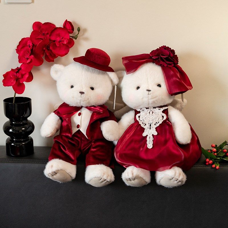 薇妮婚品结婚压床娃娃一对新婚礼物婚庆公仔婚房床上摆件新款高档