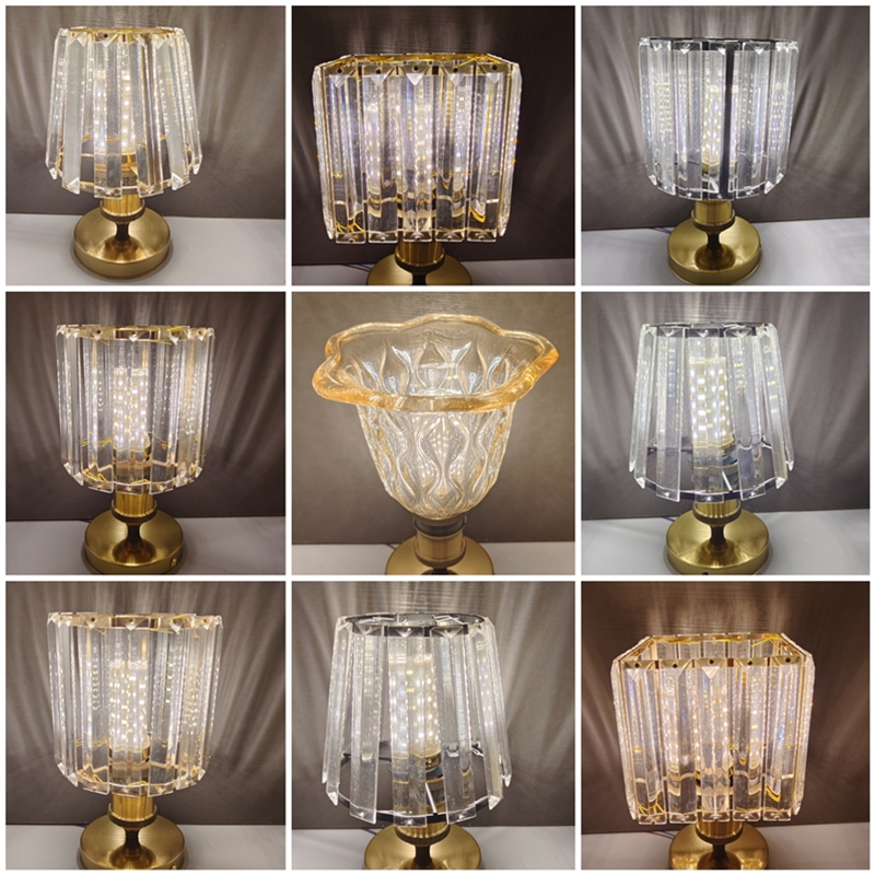 恒大精装房吊灯通用灯罩改造配件台灯壁灯水晶玻璃灯具替换布外壳