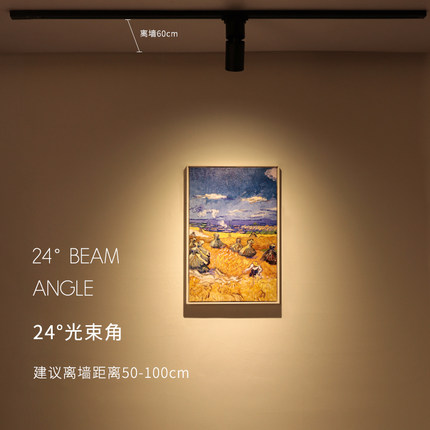 明装射灯LED天花灯家用可调角度店铺商用cob轨道灯小吸顶明装筒灯