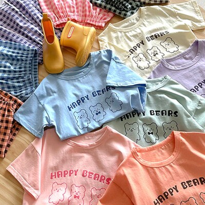 儿童睡衣夏款纯棉男孩女孩春夏季男童女童夏天全棉短袖长裤家居服