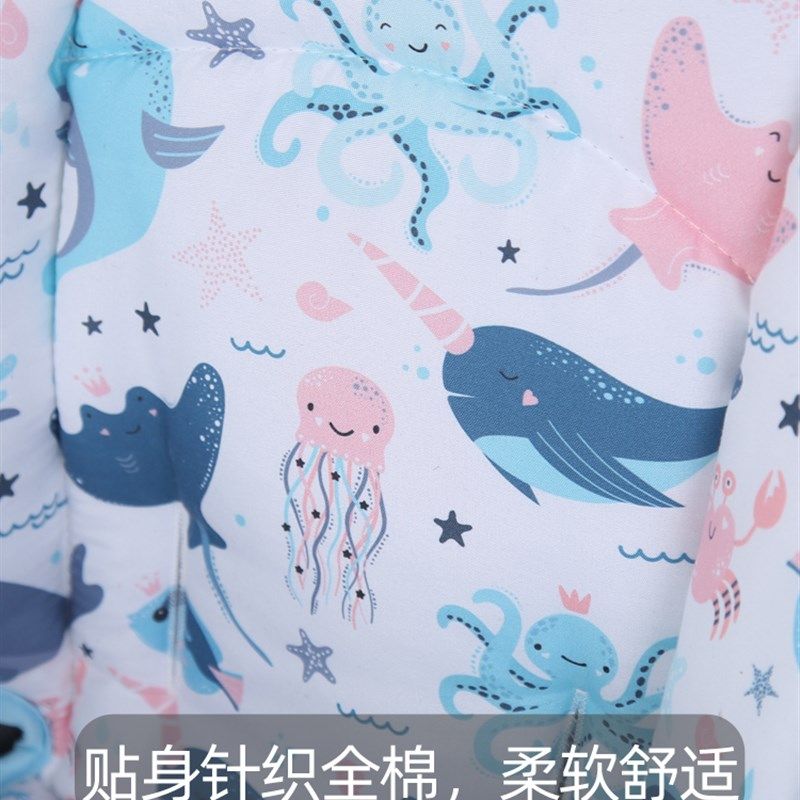 遛溜娃车坐靠垫神器四季通用双面凉席纯棉婴儿手推车保暖防寒配件