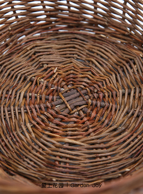 爱上花园丨园艺杂货 手工柳编篮子花篮收纳篮 双耳圆口收底柳梢篮