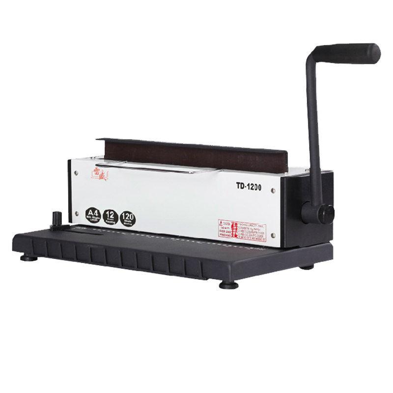 TD1200 铁圈装订机 双线铁圈机 台历打孔机 装订机 金属机身