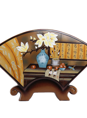 新中式陶瓷古风复古玄关隔断书柜博古架家居装饰品客厅电视柜摆件