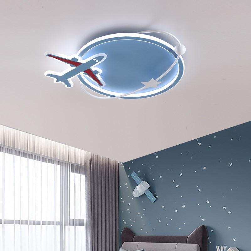 护眼儿童房LED卧室灯男孩女孩创意卡通宇航太空吸顶灯卡通款式