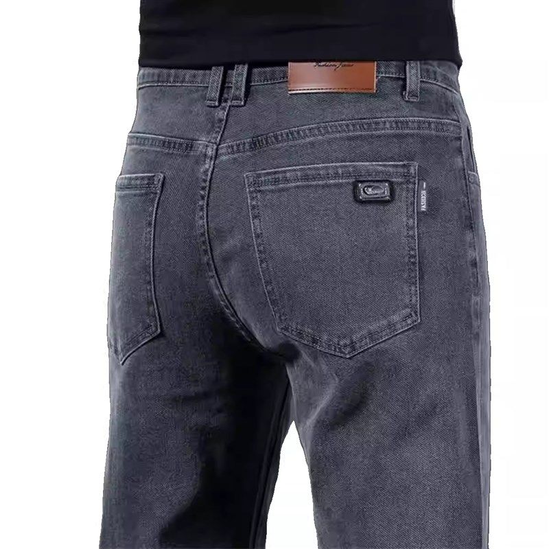 秋冬季牛仔裤男士2024新款加厚加绒弹力修身直筒宽松休闲长裤子男,男装,牛仔裤,淘宝优惠券,粉丝福利购,淘宝优惠卷
