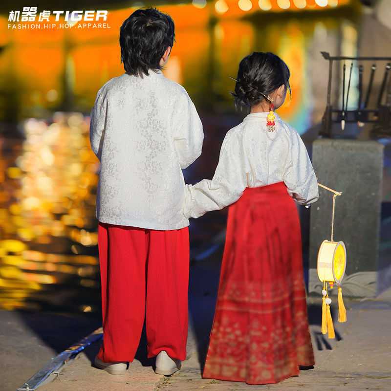 儿童演出服女童中国风服装马面裙小学生元旦合唱服喜庆汉服表演服,童装/婴儿装/亲子装,汉服,淘宝优惠券,粉丝福利购,淘宝优惠卷