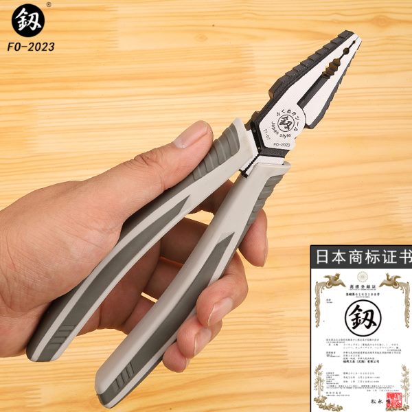 福冈老虎钳手钳电工专用工具刃牌虎头夹钳钢线拉线多用钢丝钳钳子