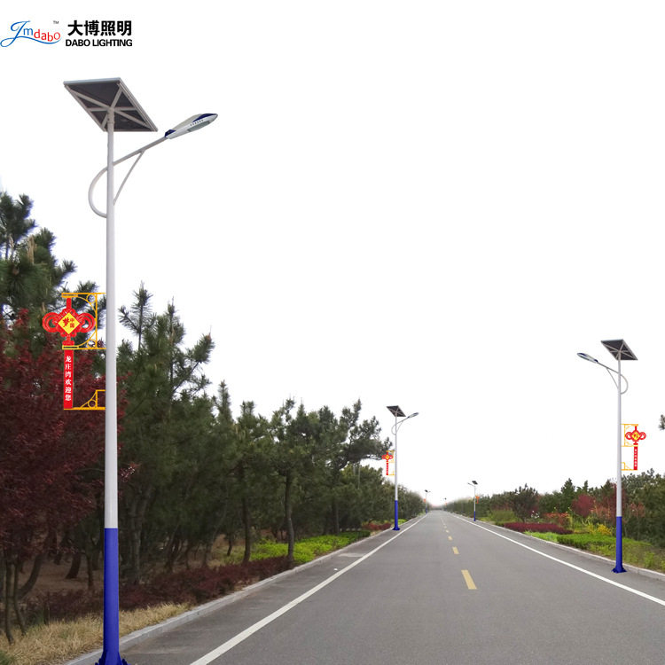厂家批发中国结太阳能路灯路灯6m8m新农村市政工程LED户外庭院灯