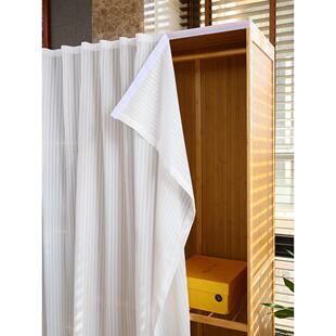 帘子遮挡杂物遮丑无门柜子帘魔术贴柜门防尘衣柜书柜橱柜门帘纱帘