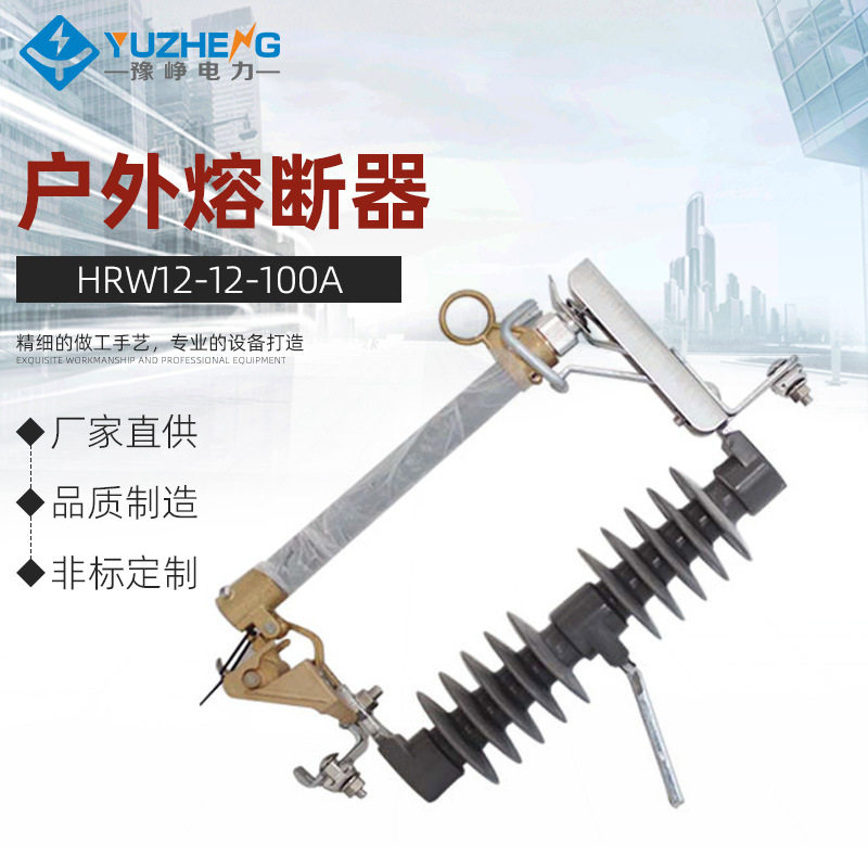 户外熔断器跌落式熔断器HRW12-12/100A复合硅橡式高压熔断器