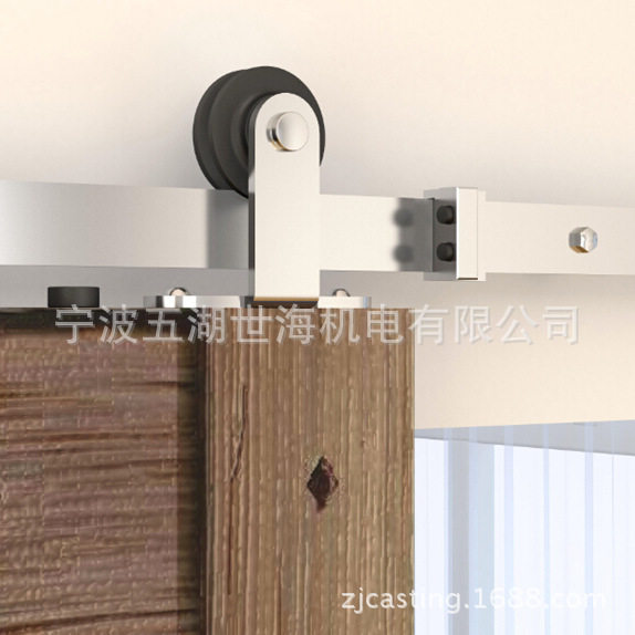 单门谷仓门推拉门滑动门五金美式移门吊轨道滑轮吊轮滑轨