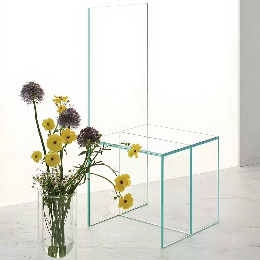 意式极简轻奢GLAS玻璃餐椅