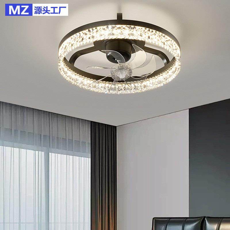 卧室灯风扇灯吸顶灯意式极简轻奢高级感客厅主灯大气餐厅带风扇灯