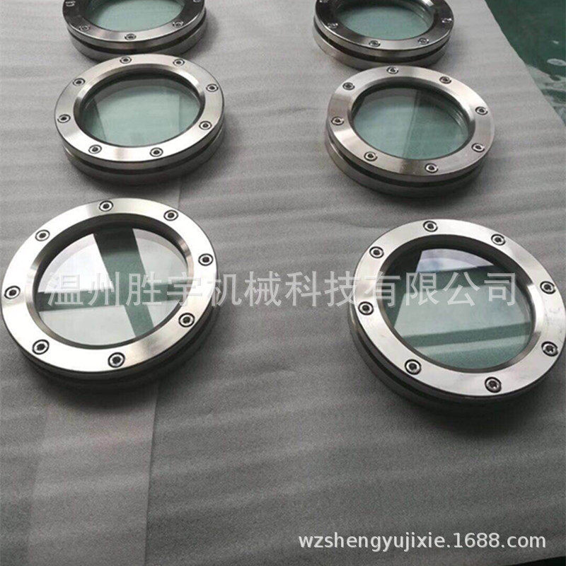 S不锈钢304/316法兰视镜视窗观察口内六角平面对夹管道视镜