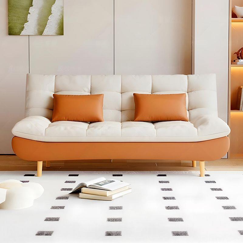 两用多功能猫抓皮沙发沙发床客厅出租房小户型简约现代可折叠沙发