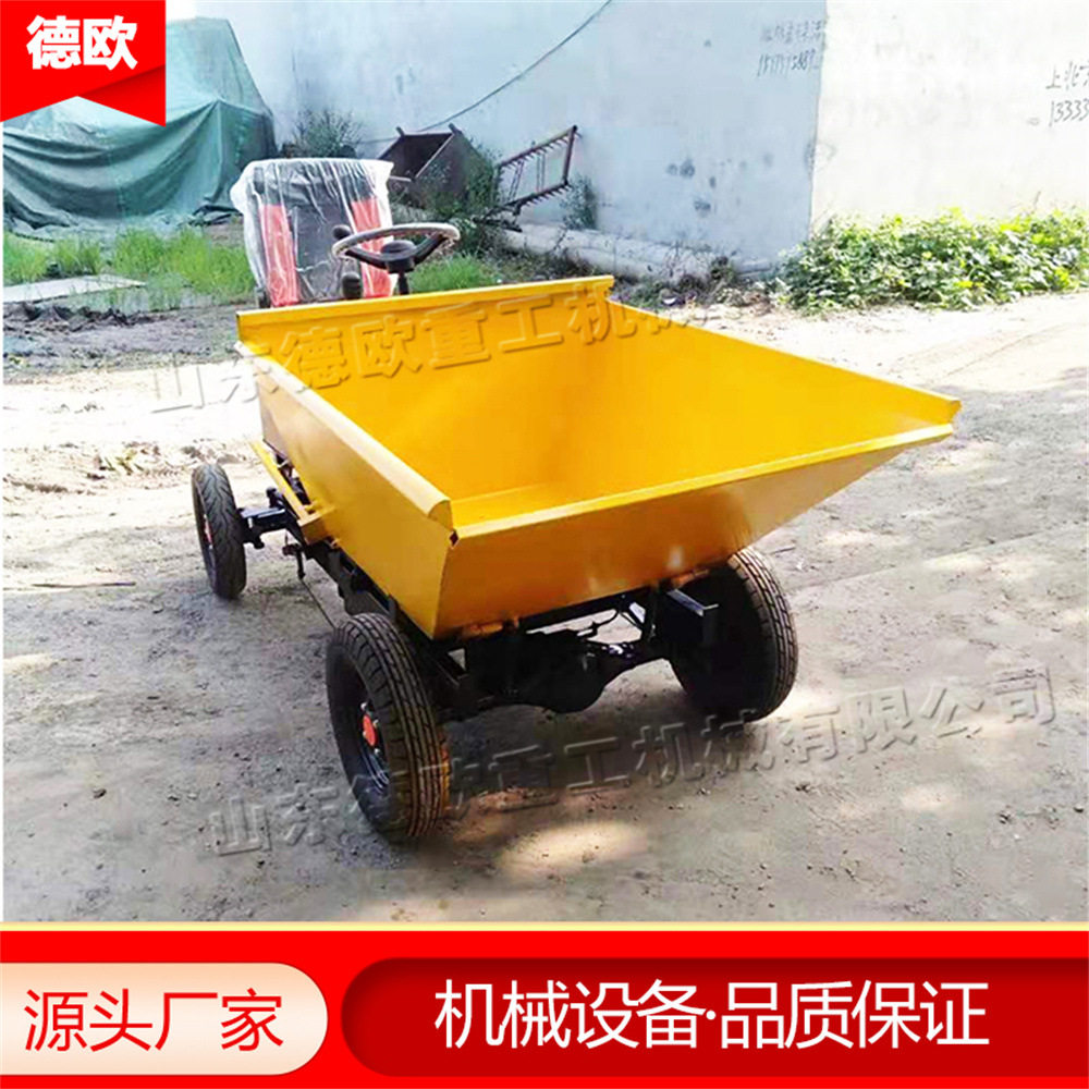 四轮座驾式电动翻斗车混凝土运输