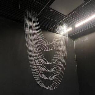 婚礼路引吊顶舞台背景装饰成品珠帘波浪挂件婚庆飞蝶珠串如初挂件