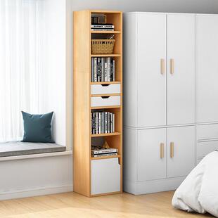 明峥家具厂书柜简约型窄缝柜子储物柜收纳柜展示柜家用带门组合柜