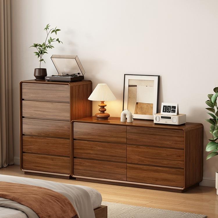 卧室斗柜收纳柜主卧床尾九斗柜实木框客厅储物柜靠墙抽屉柜五dω