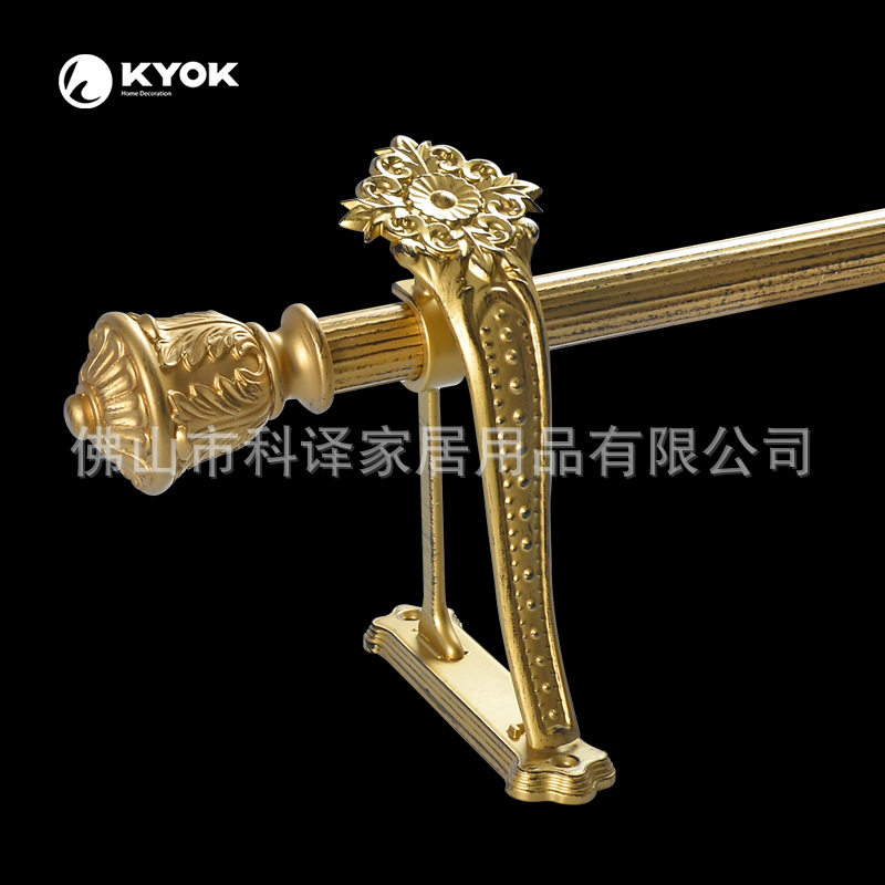 罗马杆装饰头 22/25/28mm窗帘杆双杆仿实木窗帘轨道配件 厂家直销