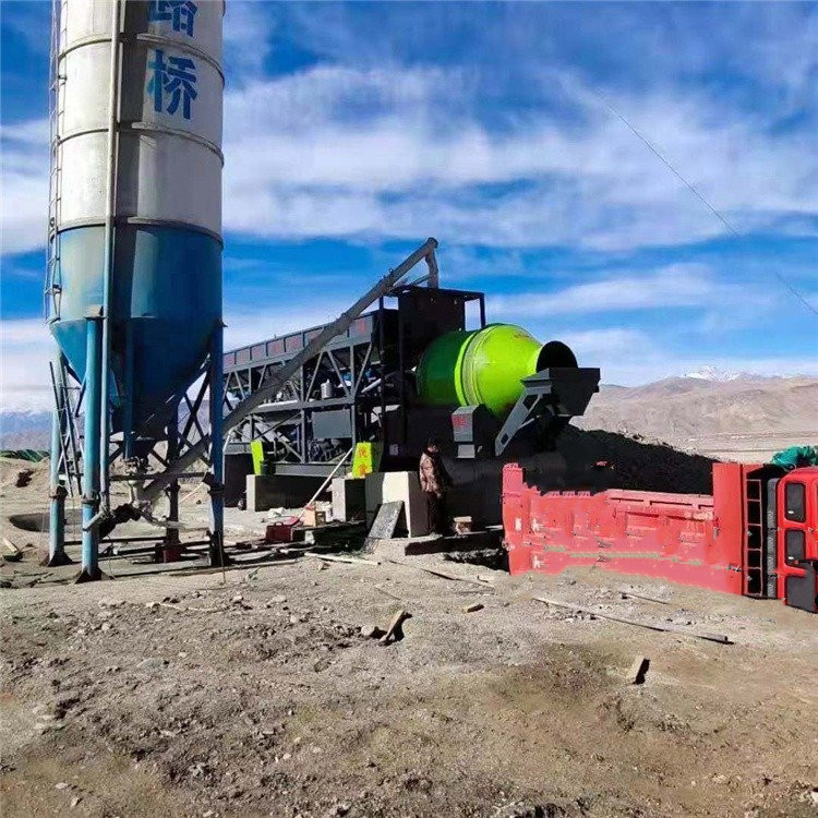 建筑免基础水泥搅拌站工地商砼移动站工程可移动式混凝土搅拌机