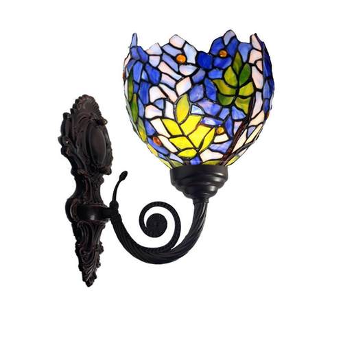 直销帝凡尼紫藤之恋美式单头走廊玄关阳台卧室床头餐厅壁灯