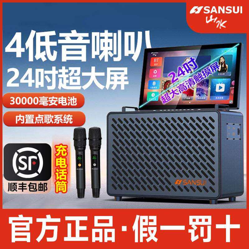 山水音响C10户外移动KTV家庭卡拉OK歌直播音箱功放一体机