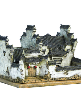 中式禅意摆件复古建筑模型酒柜茶台茶桌茶室家居装饰中国风装饰品