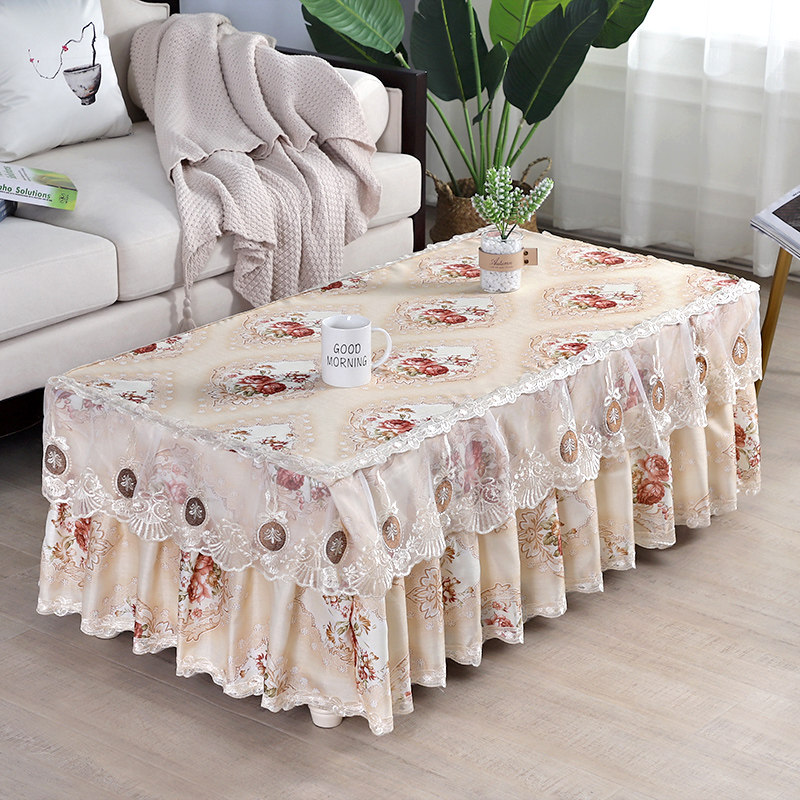 新款茶几罩长方形全包茶几布田园客厅茶几防尘盖巾蕾丝电视柜罩套,居家布艺,桌布,淘宝优惠券,粉丝福利购,淘宝优惠卷