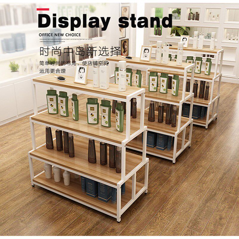 木制烤漆内裤展示柜内衣店柜台双面中岛货架袜子展柜小饰品陈列柜