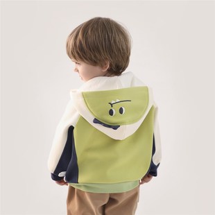 【寒极绒】儿童外套秋冬季男童加绒保暖连帽外衣女童加厚宝宝上衣