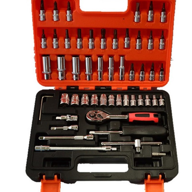 汽修套筒扳手套装汽修汽车维修理棘轮快速批头长套筒五金工具组合