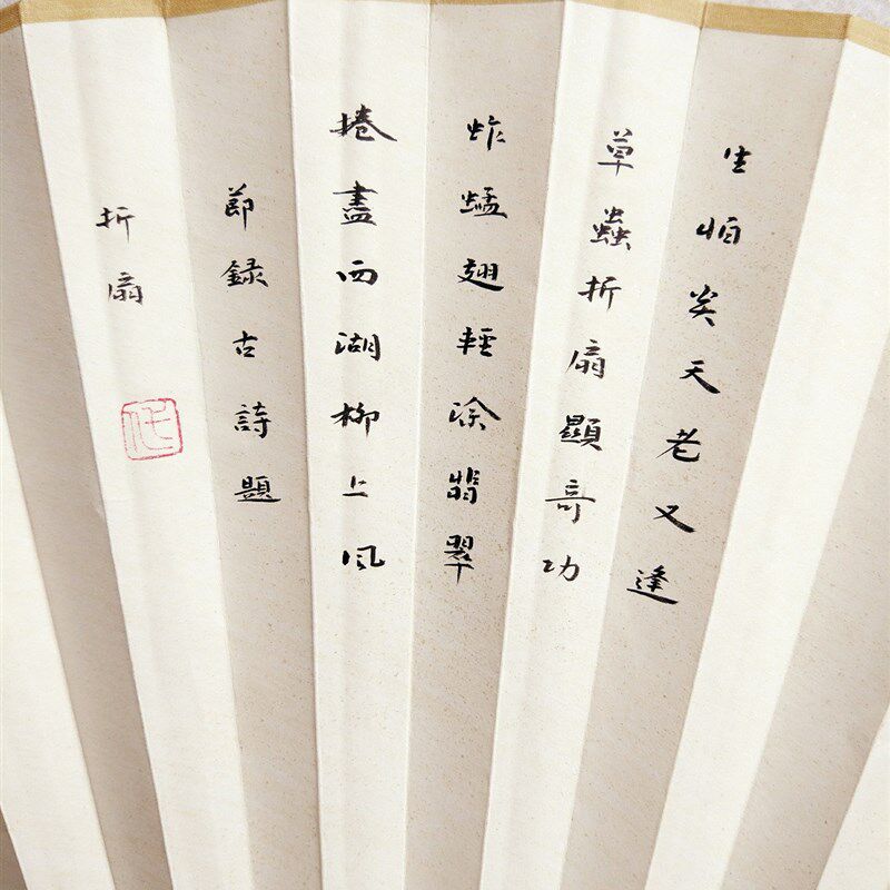 定制礼品文玩折扇手绘扇面9寸9.5寸手绘画扇面工笔写意画虫草图