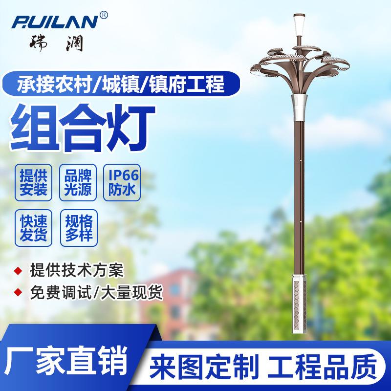 玉兰灯中华灯8-15米组合景观灯led户外照明灯带中式仿古路灯厂家