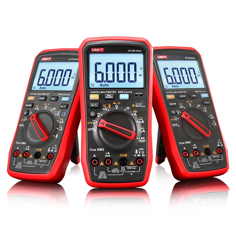 优利德UT15B/17B/18BMAX数字万用表高精度防烧电工表变频器万用表
