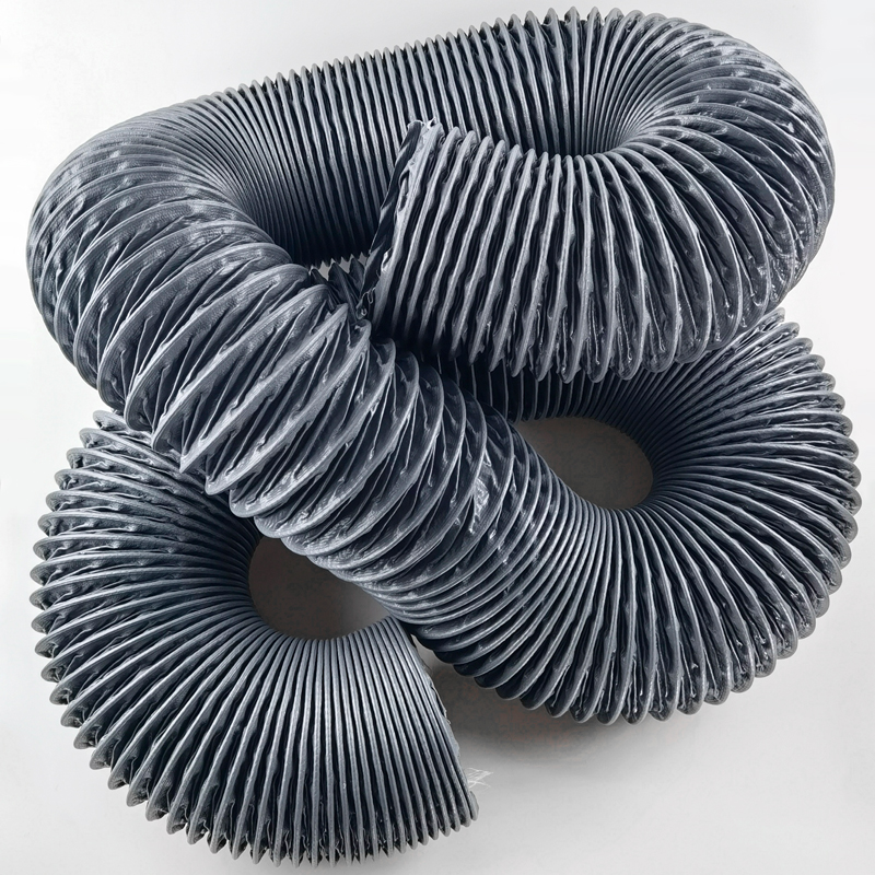 通风管高温尼龙布风管加厚抽油烟螺旋风管排风管帆布钢丝伸缩软管