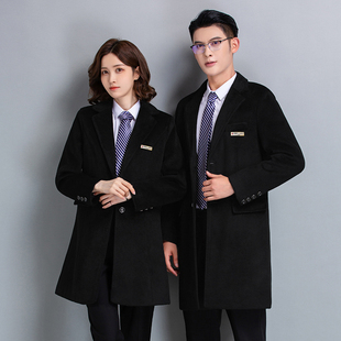 酒店物业样品屋展示中心工作服呢子大衣男女冬加厚4S店置业顾问上