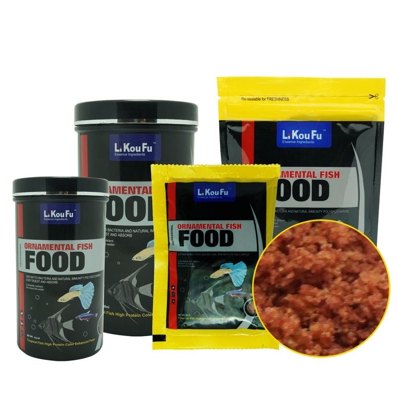 利口福小型鱼饲料小颗粒微粒热带鱼食淡水斗鱼粮凤尾孔雀鱼饲料