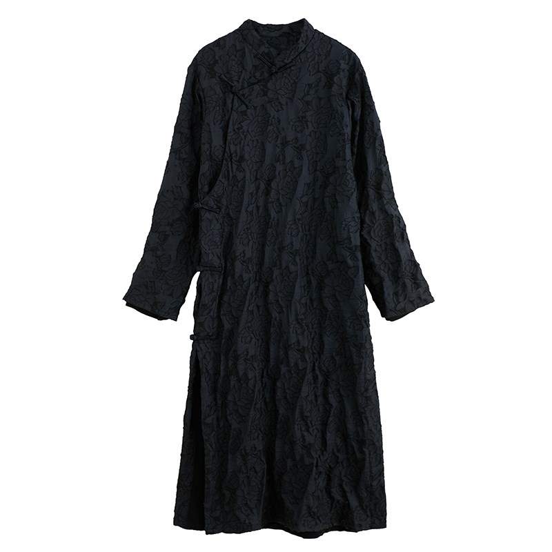 中衬衫新款复古长衫男民国风仙气长袍男立领旗袍禅茶服演出服男夏