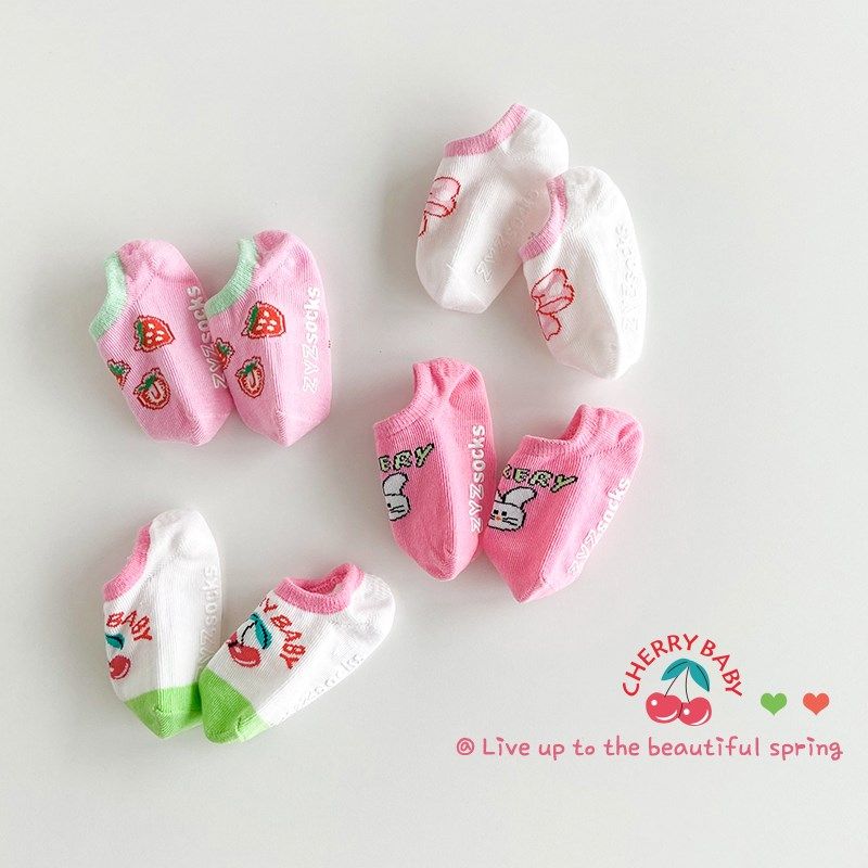 儿童袜子夏季薄款浅口船袜卡通小兔隐形袜点胶防滑棉可爱女童袜子,童装/婴儿装/亲子装,儿童袜子(0-16岁),淘宝优惠券,粉丝福利购,淘宝优惠卷