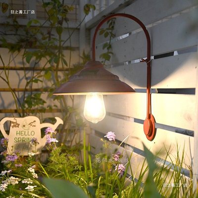 花园铁艺太阳能灯壁挂装饰户外摆件创意挂灯高亮庭院布置阳台布景
