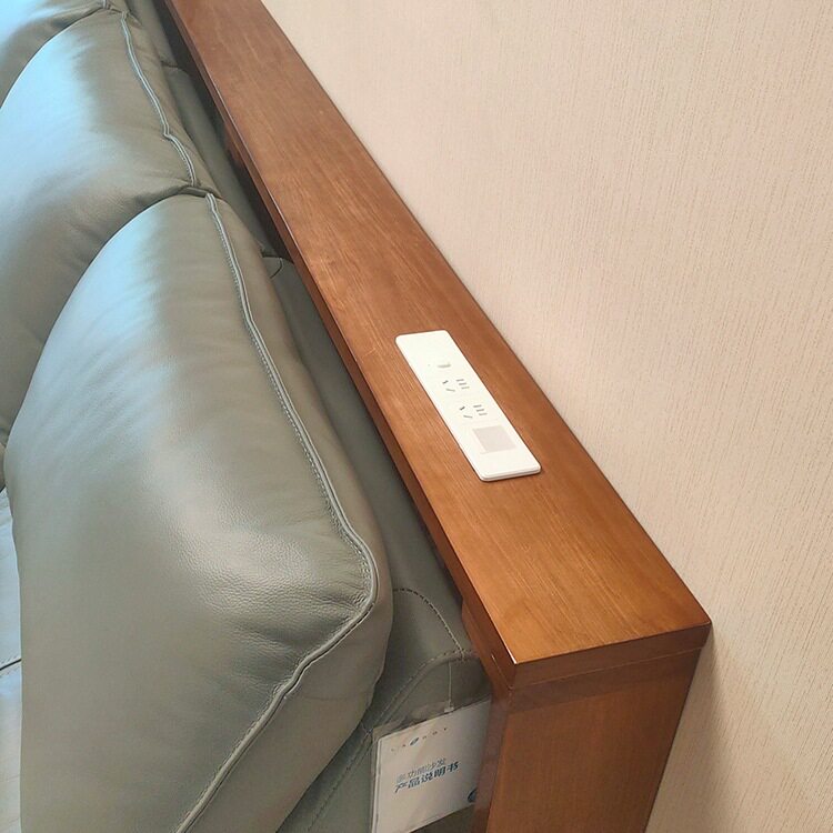 全实木客厅电动沙发后置物架靠墙落地缝隙夹缝长条窄边桌子收纳架