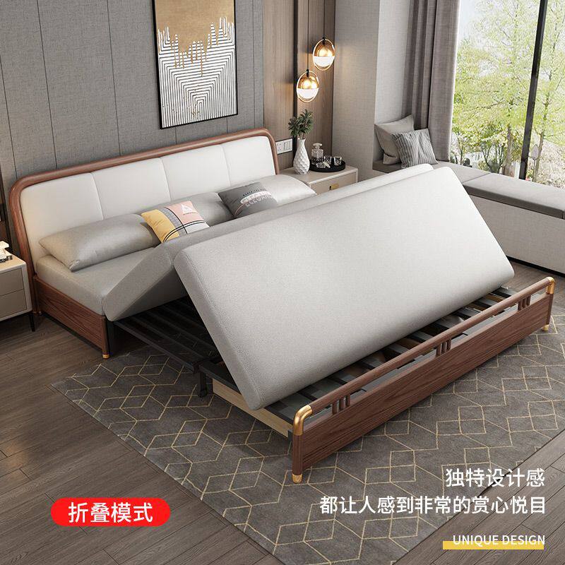 多功能沙发床折叠两用小户型客厅单双三人实木折叠储物沙发床两用