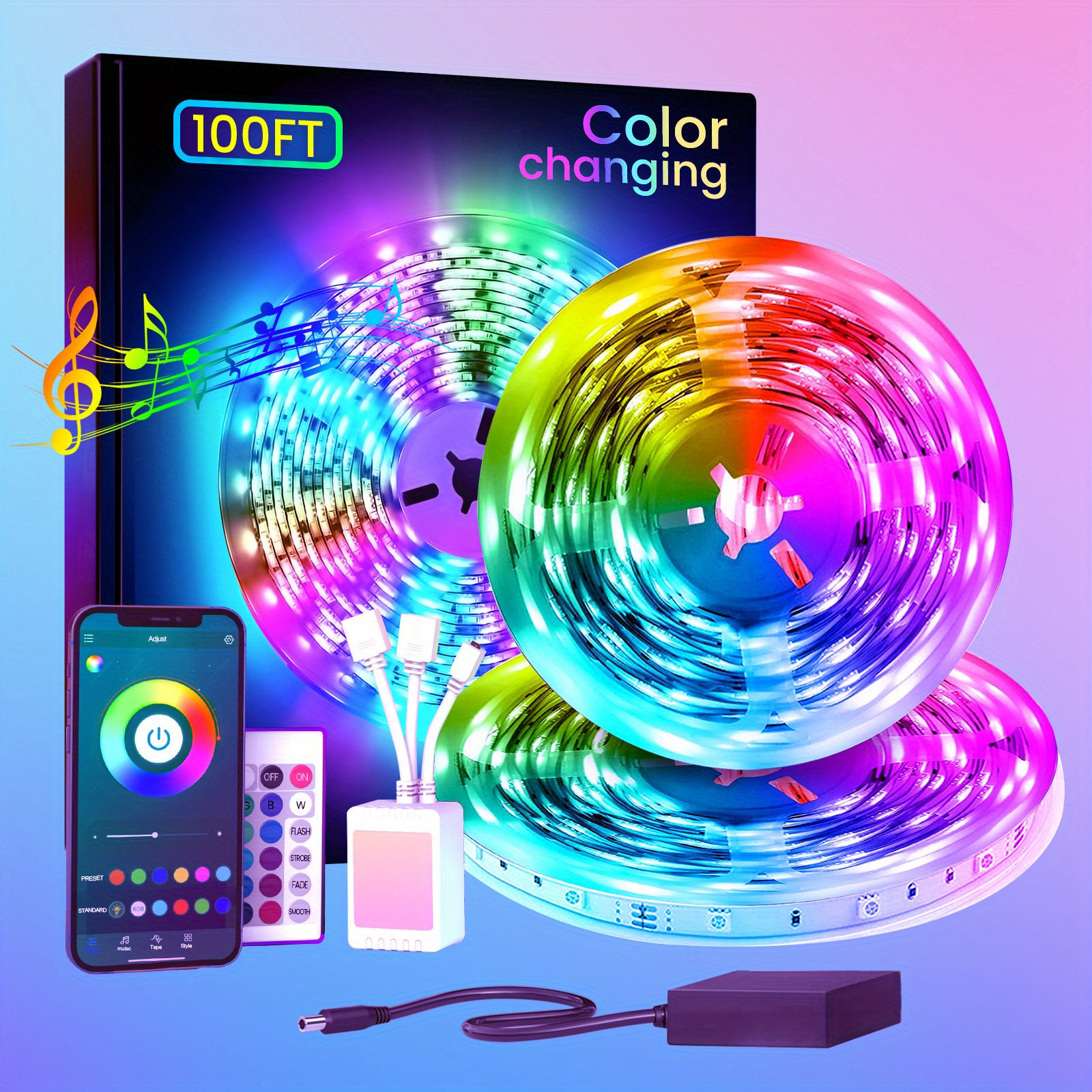 100ft 30m led Light Strip Power Light Strip with App智能灯带
