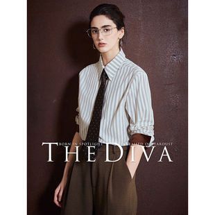 通勤 经典 复古领带波点设计 DIVA THE