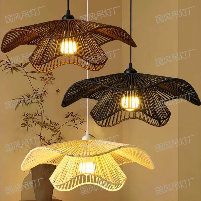 新中式田园风国风农庄饭店装饰吊灯餐厅服饰店铺氛围吊灯