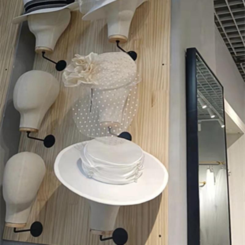 上墙女头模 帽架 帽子展示架 头模展示 模特道具 硬头