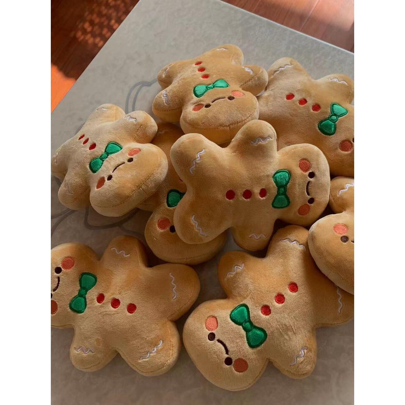 ins风可爱饼干姜饼人玩偶圣诞节礼物拍照道具松树圣诞树毛绒公仔