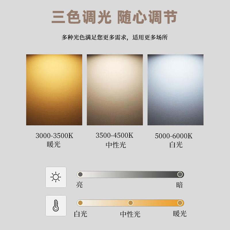 LED化妆镜带灯伸缩360°旋转实木收纳盒子高清镜面梳妆镜ins镜子